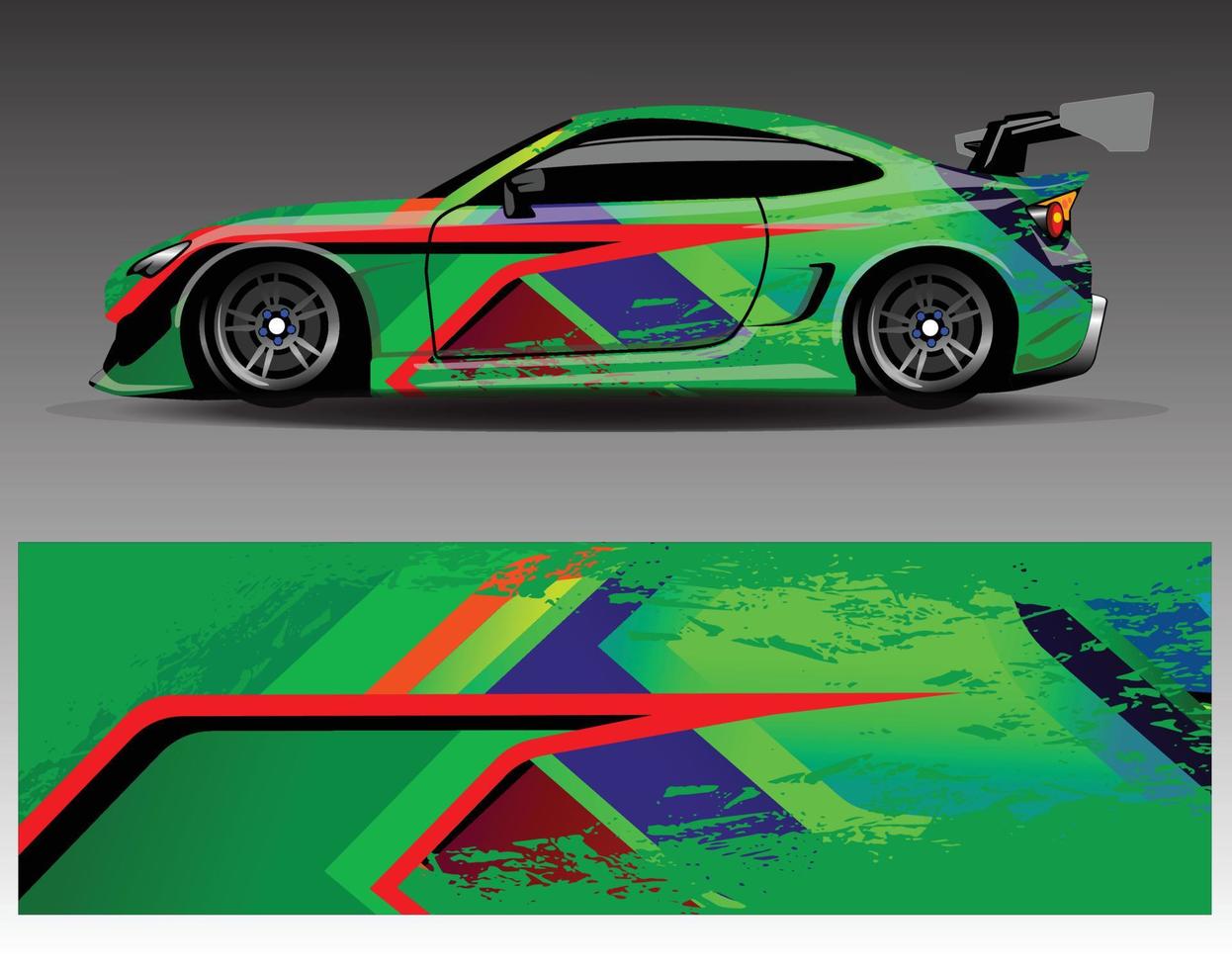 Car decal graphic vector  wrap vinyl sticker. Graphic abstract stripe designs for Racing vehicles