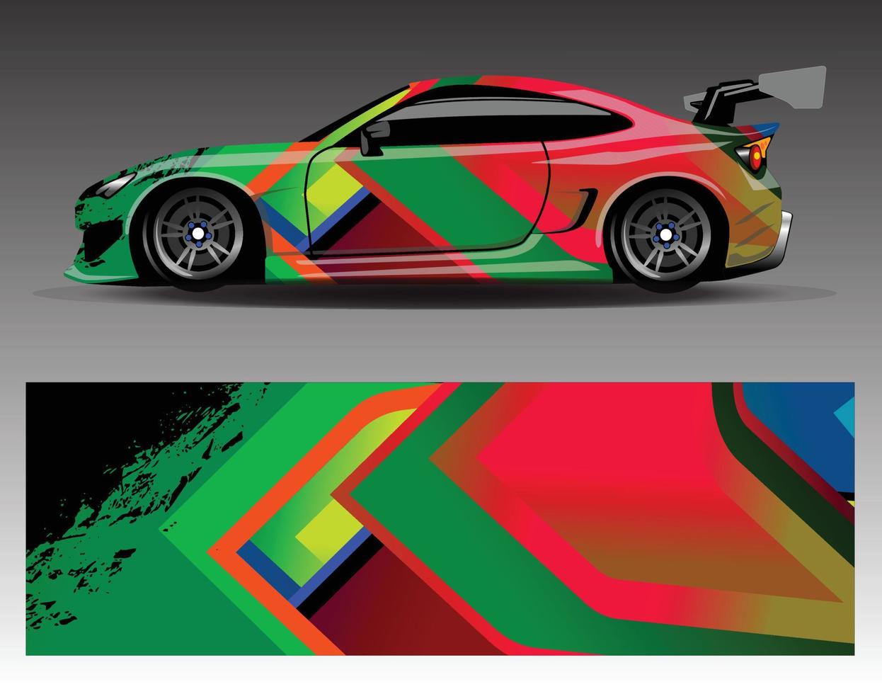 Car decal graphic vector  wrap vinyl sticker. Graphic abstract stripe designs for Racing vehicles