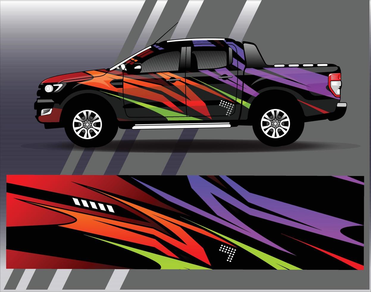 Car wrap decal graphics. Abstract eagle stripe  grunge racing and sport background for racing livery or daily use car vinyl sticker vector