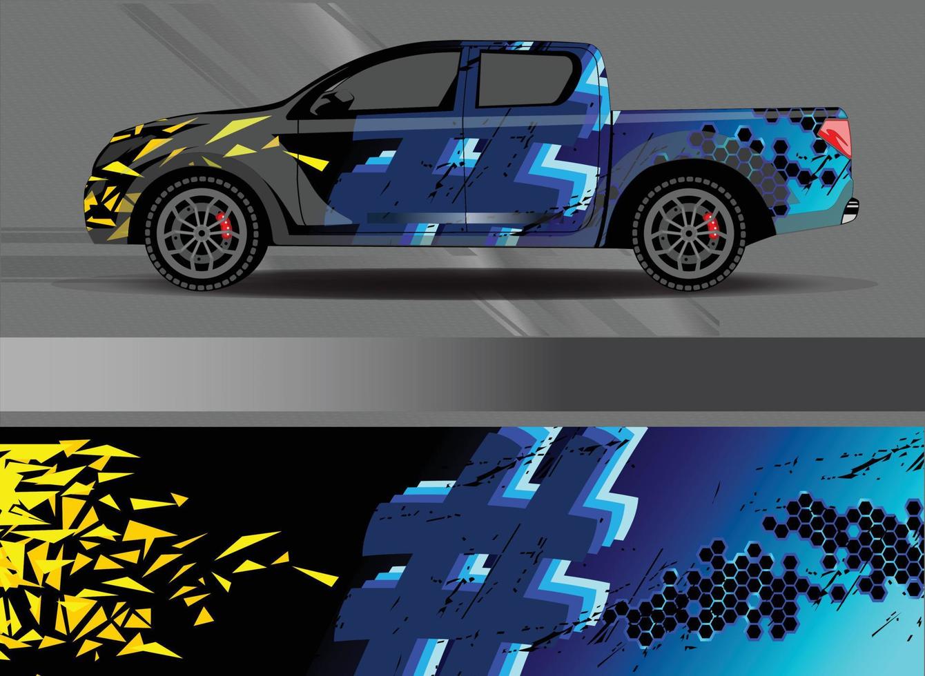 Racing car wrap design vector for vehicle vinyl sticker and automotive decal livery