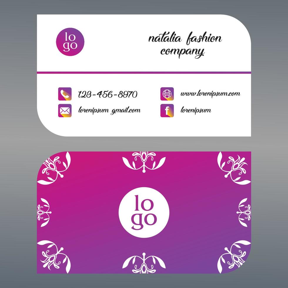 Abstract business card template vector