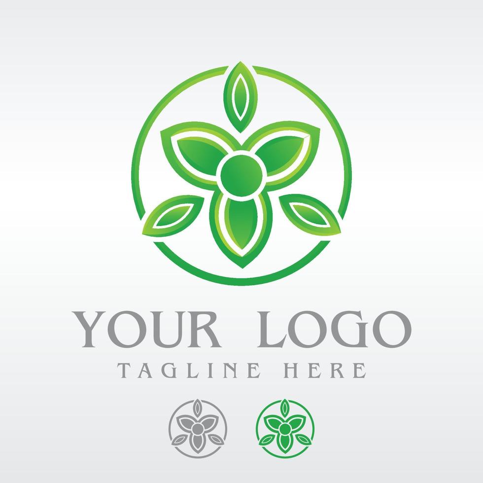 diseños de logotipos de hojas vector