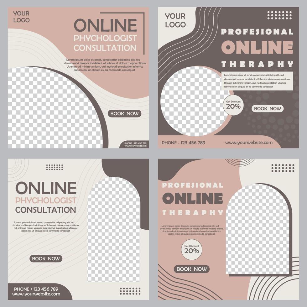 profesional online theraphy vector