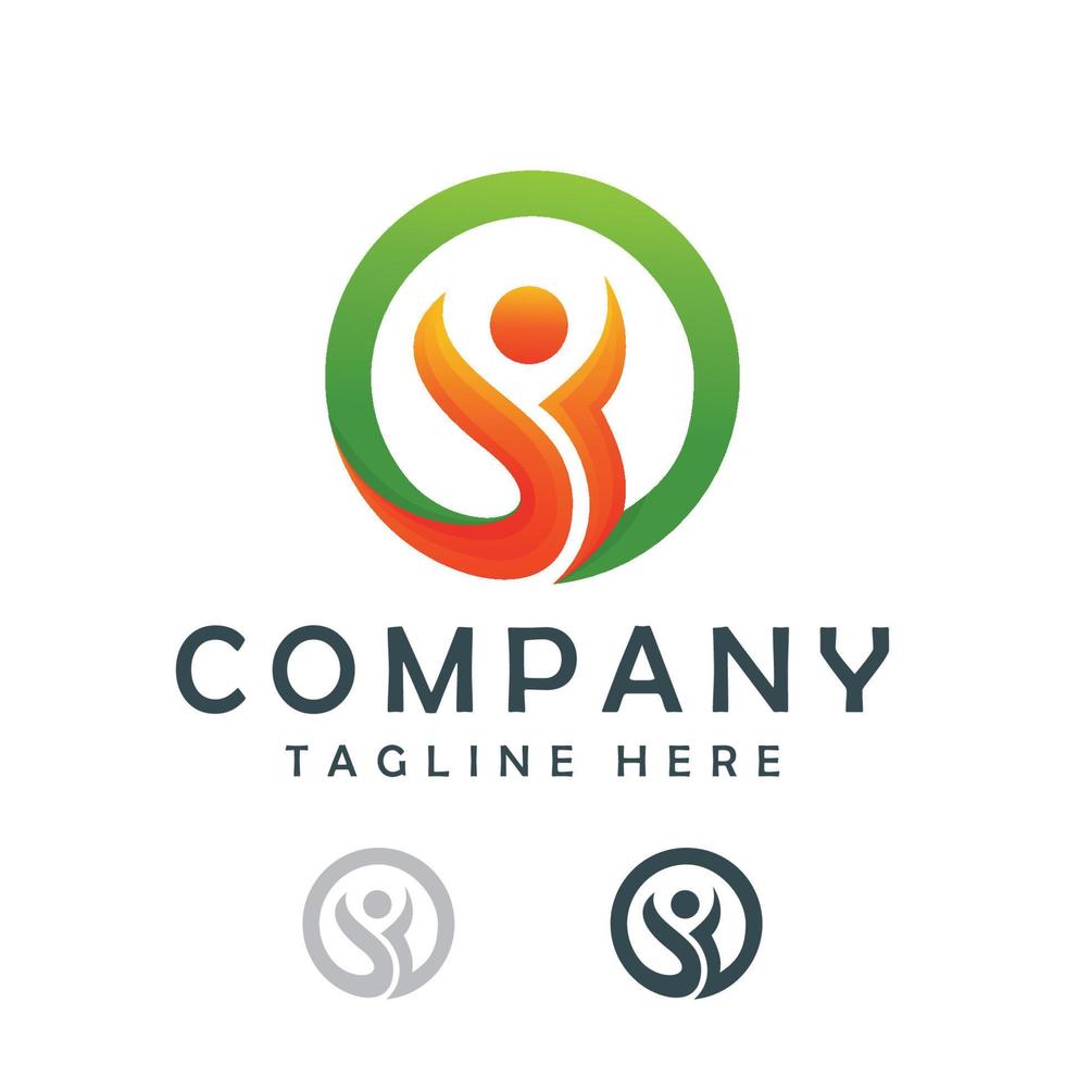 people logo design vector