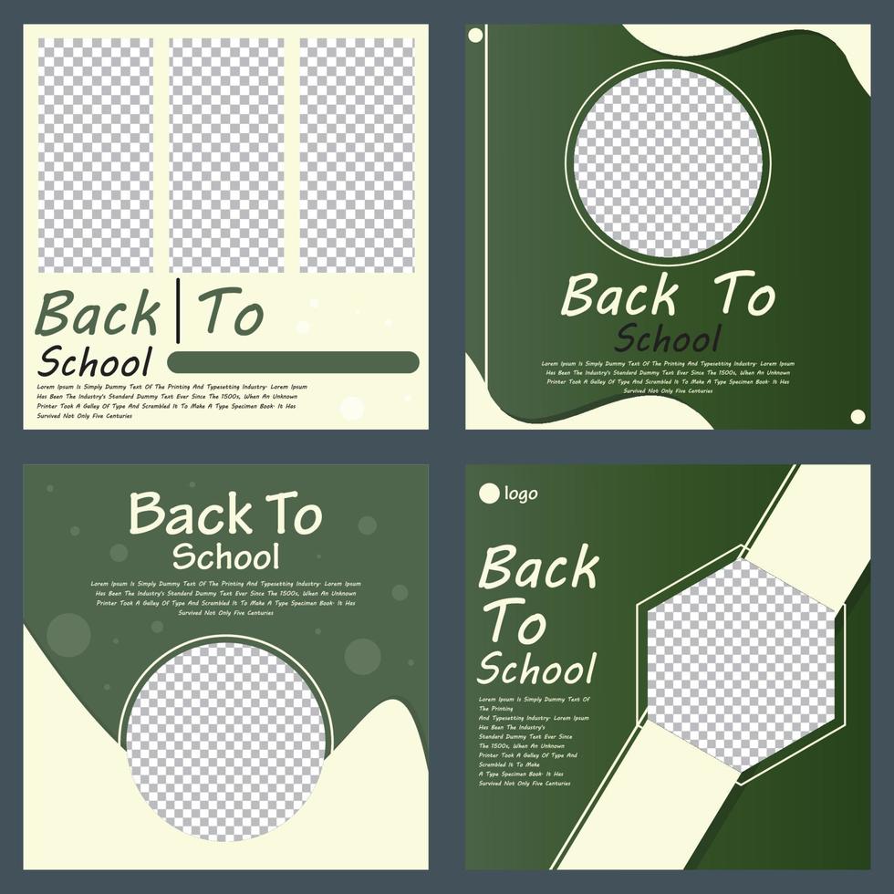 Flat back to school vector