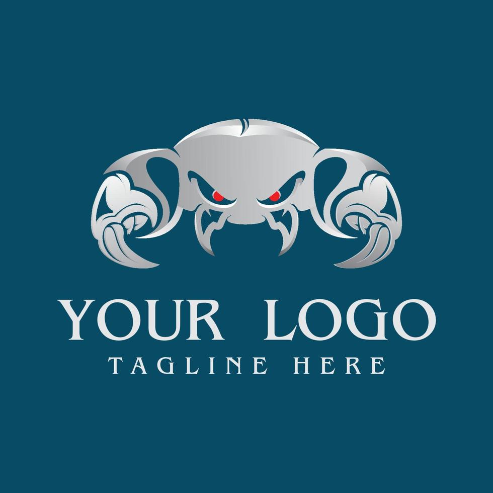 crab logo designs vector
