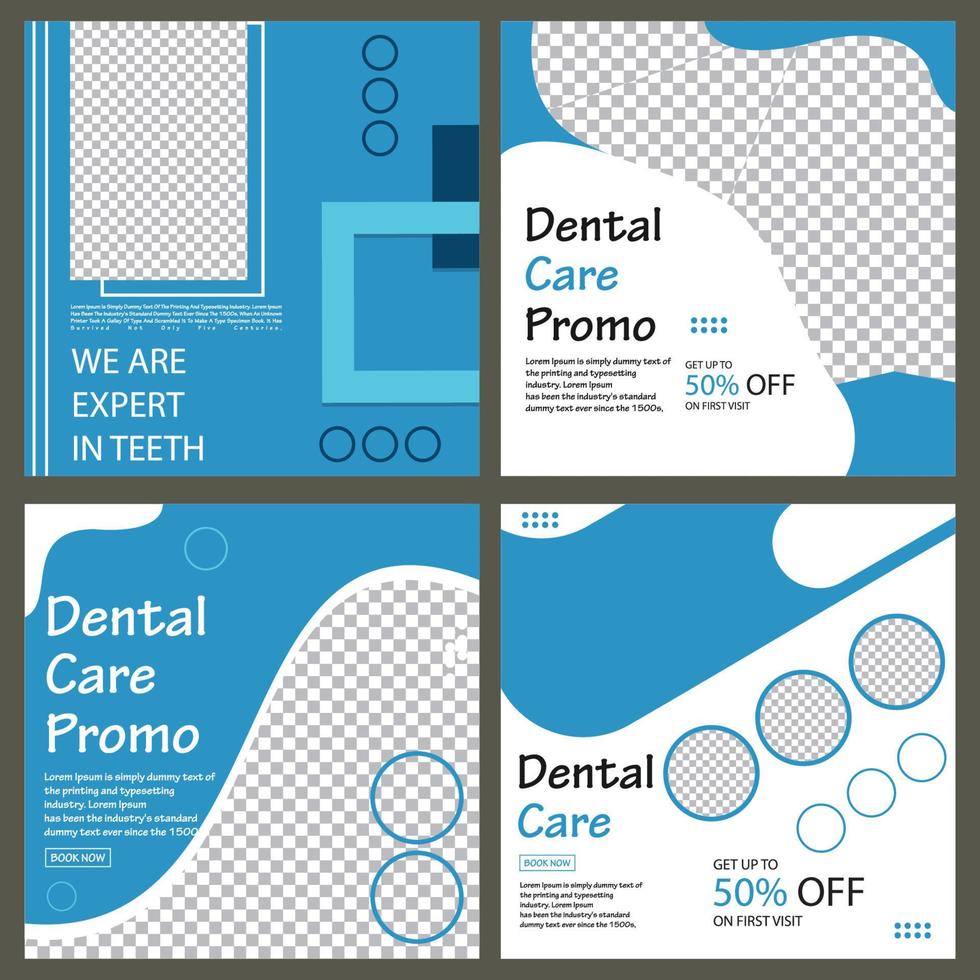 plantilla de banner de cuidado dental vector