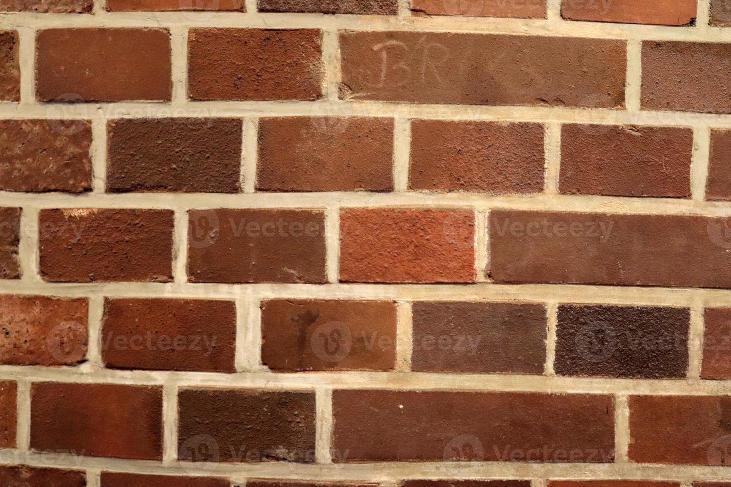 Old brick wall. Texture of old weathered brick wall panoramic background photo