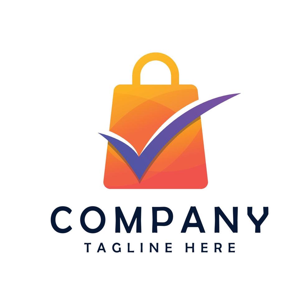 logotipo de bolsa de compras vector