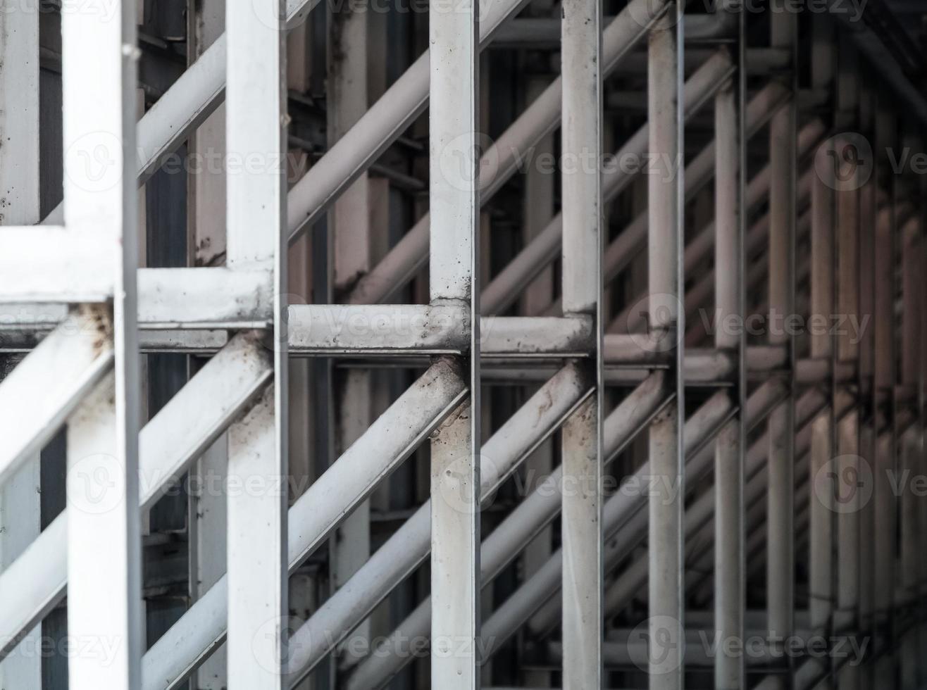 Selective focus of the metal structure. photo