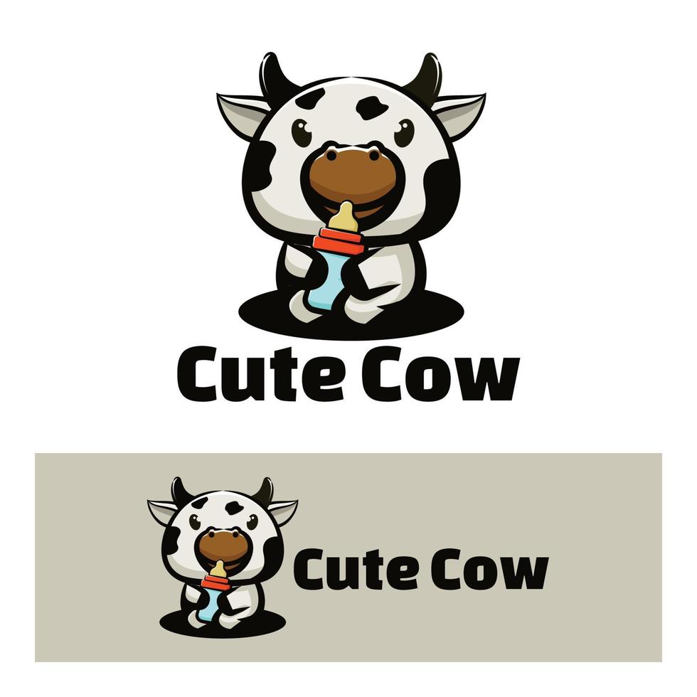 Cute cow art illustration vector
