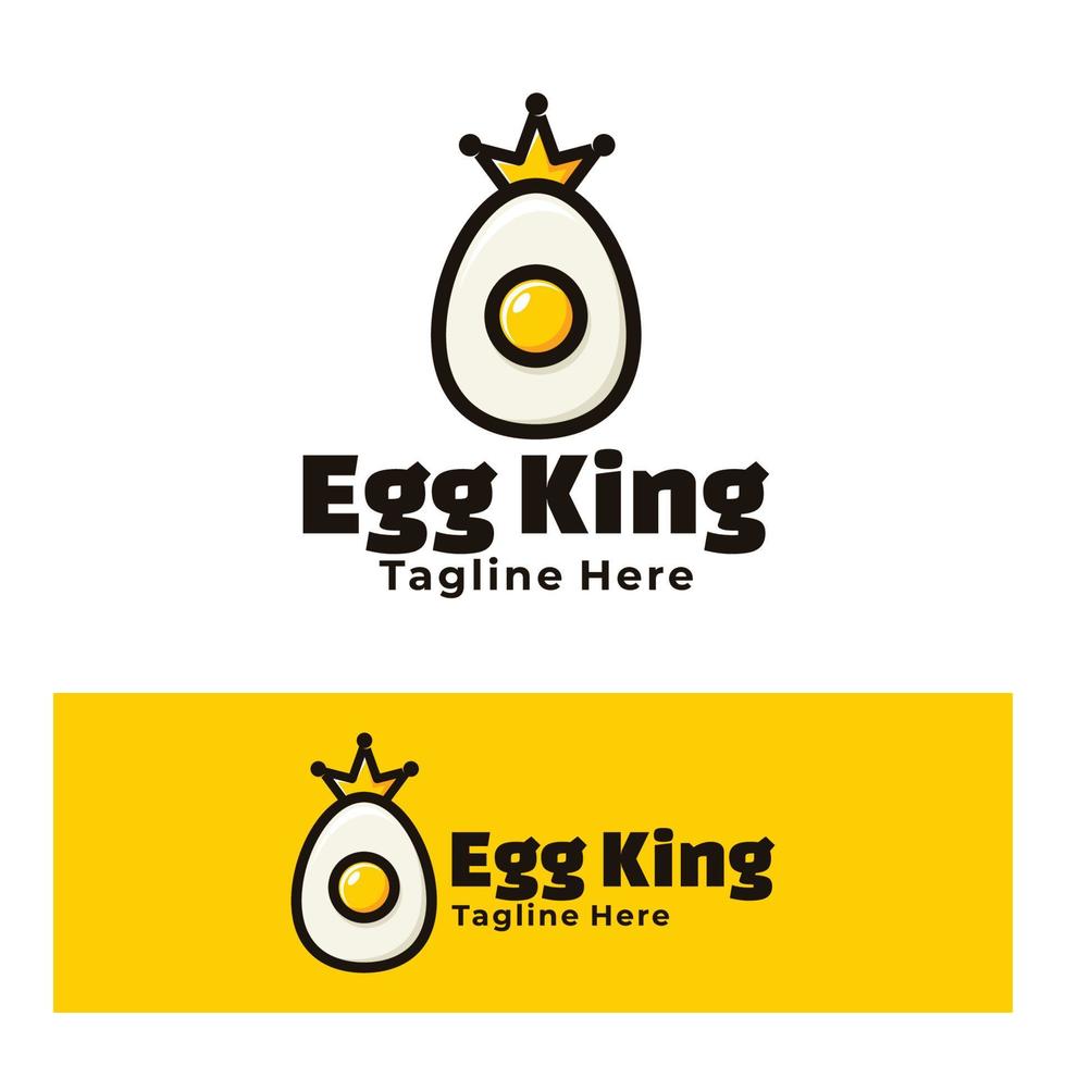 Egg king art logo illustration vector