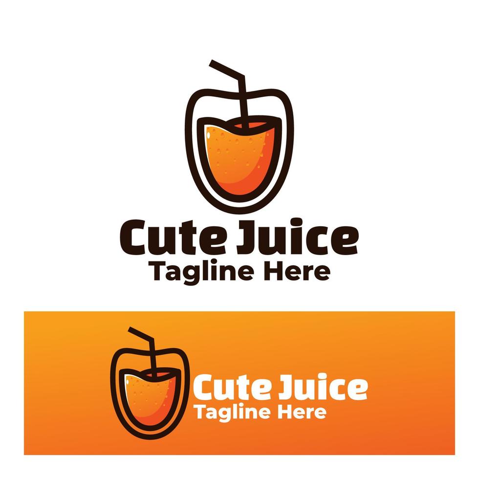 Cute fresh juice art illustration vector