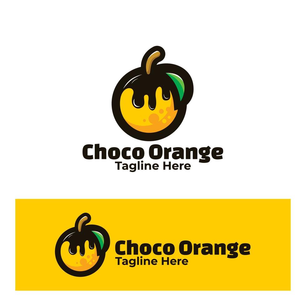 logo choco orange art illustration vector