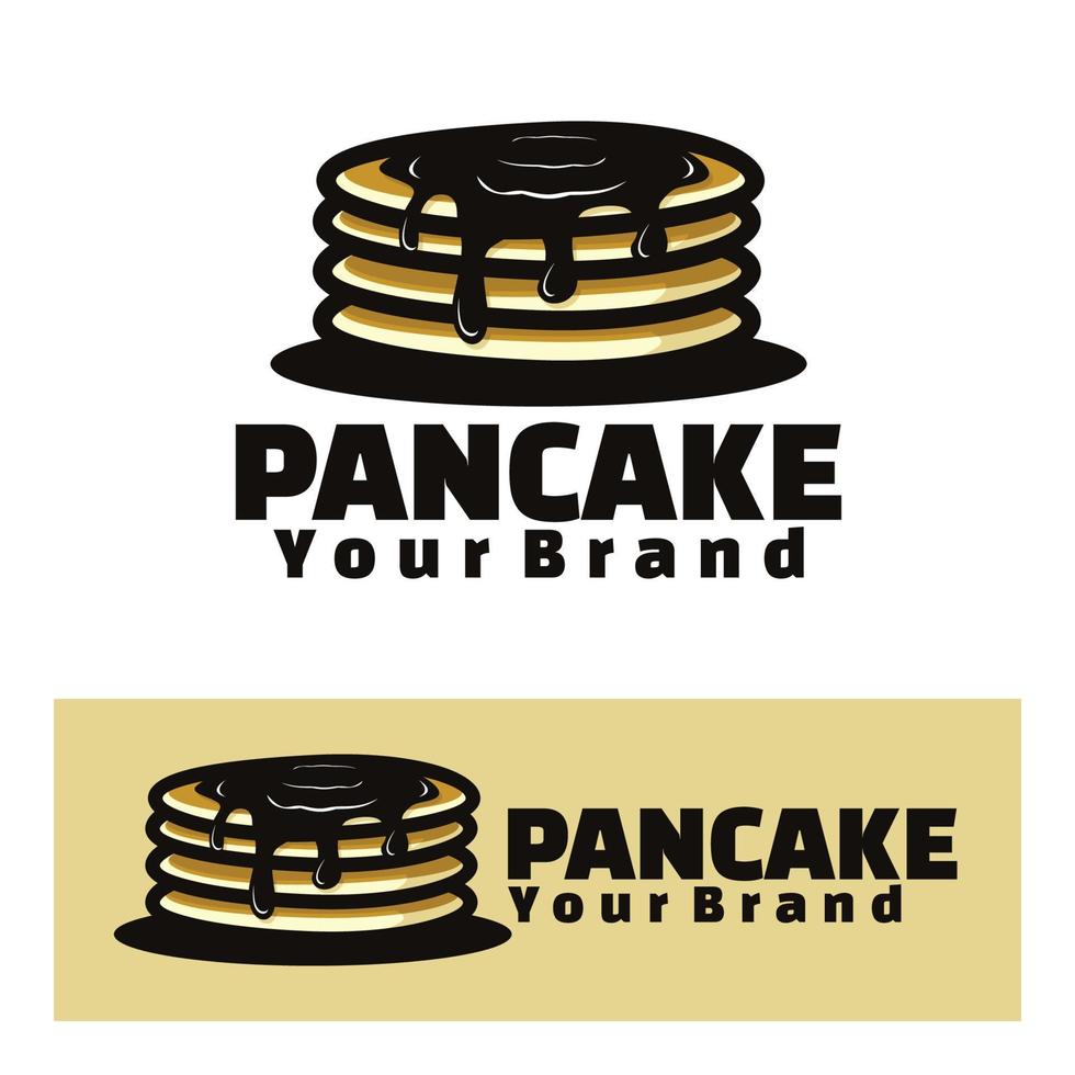 pancakes with chocolate art illustration vector