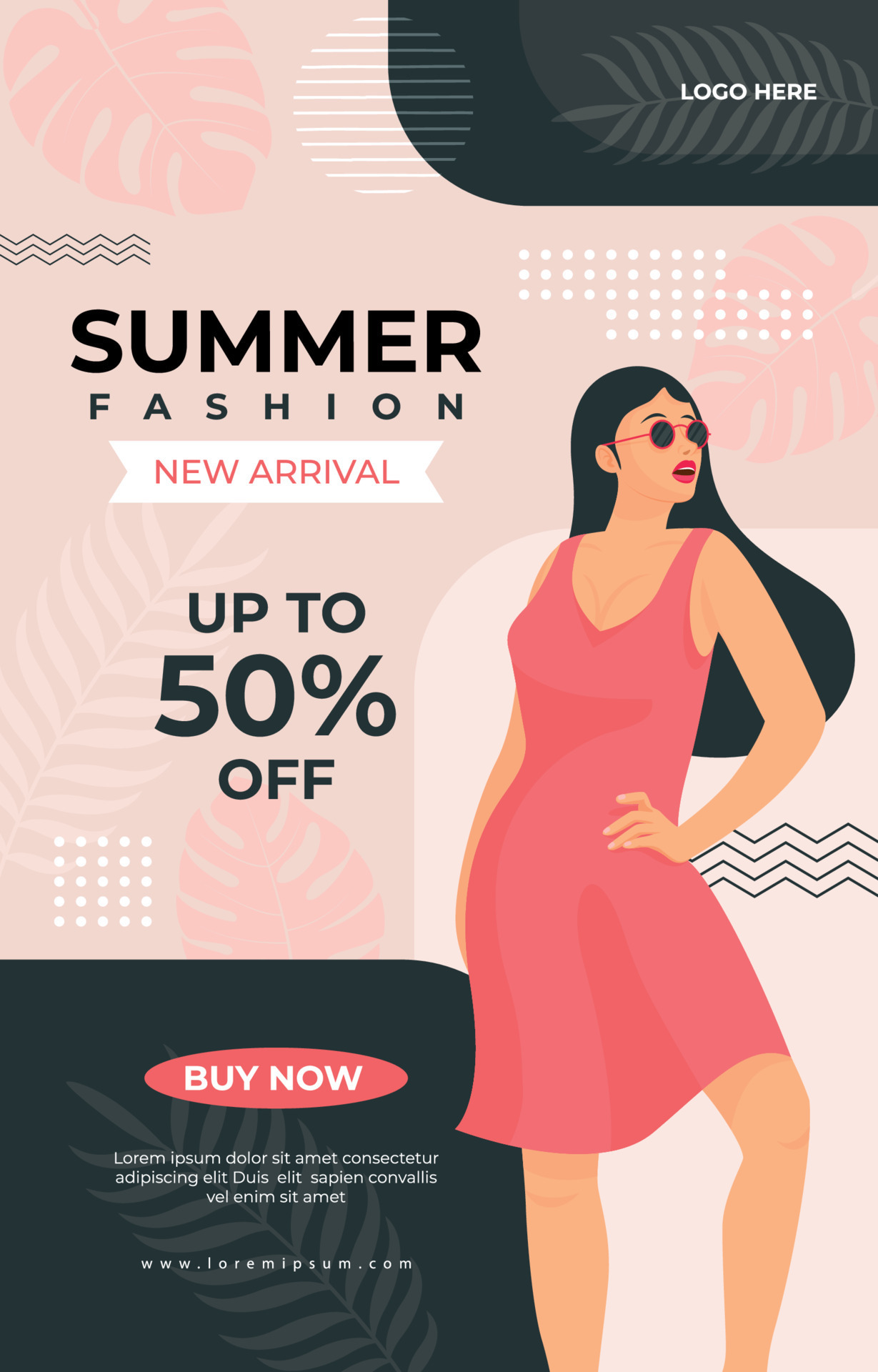 New Arrival Summer Fashion Poster Template 8826260 Vector Art at Vecteezy