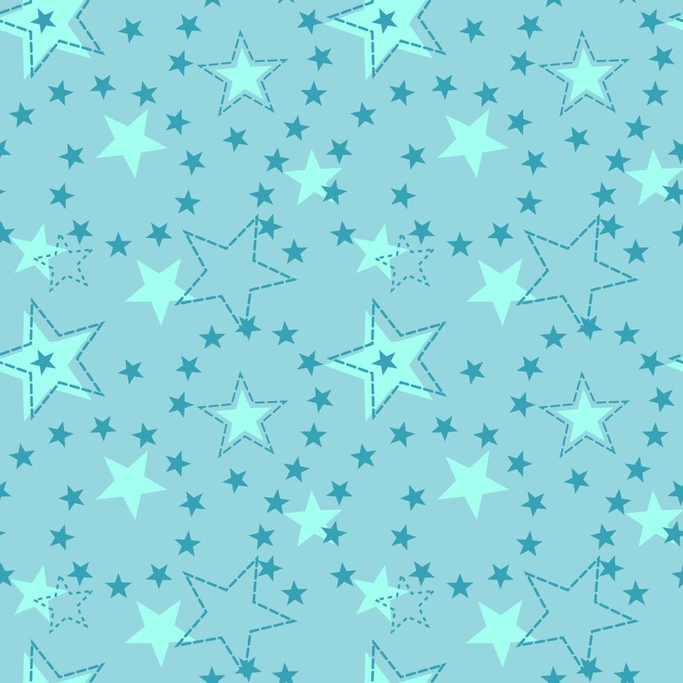 Stars seamless repeat all over pattern vector