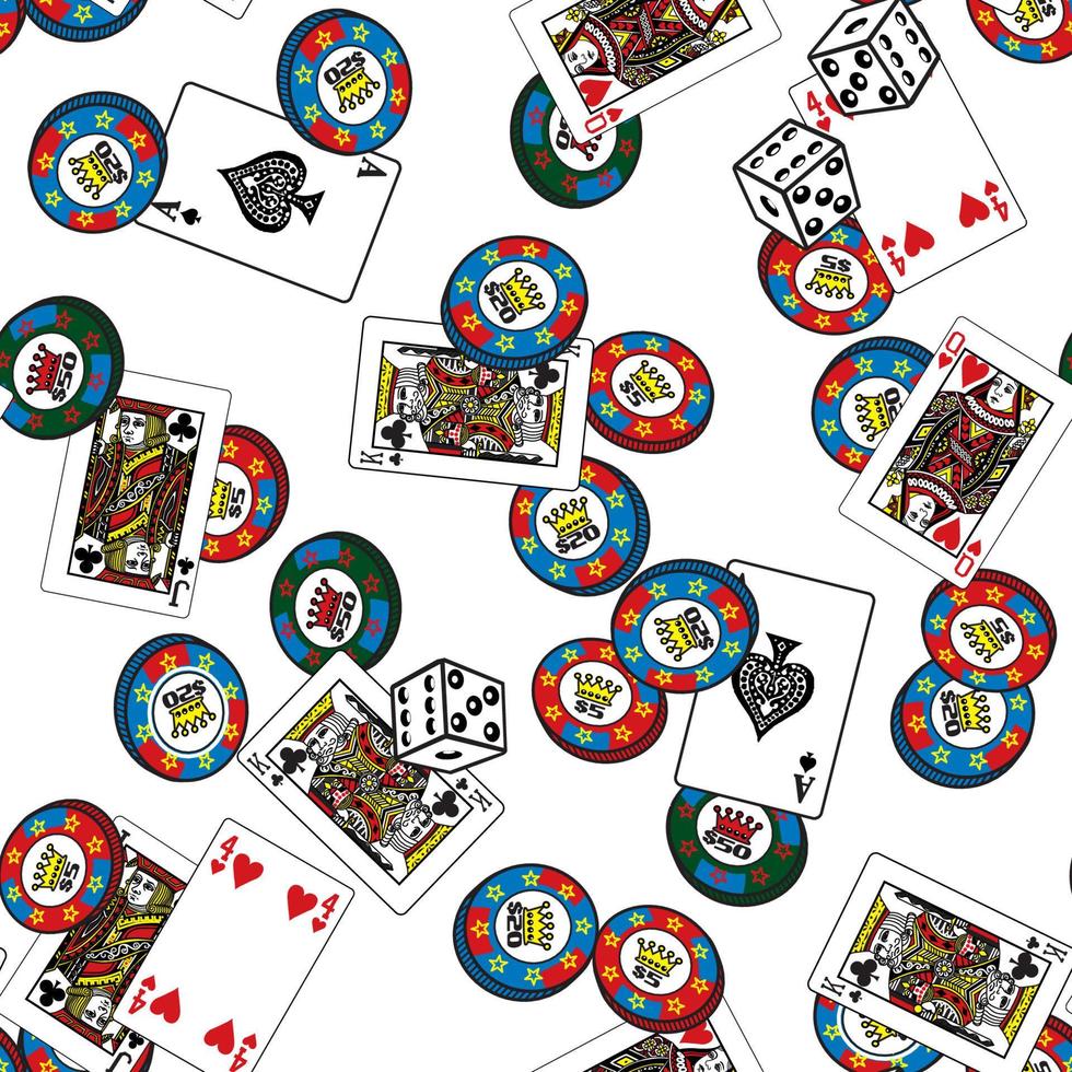 Casino style seamless repeat pattern vector