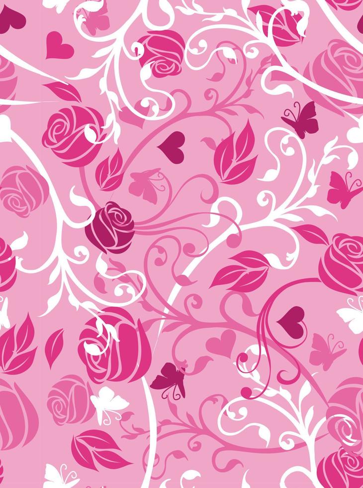 Floral seamless repeat pattern print vector