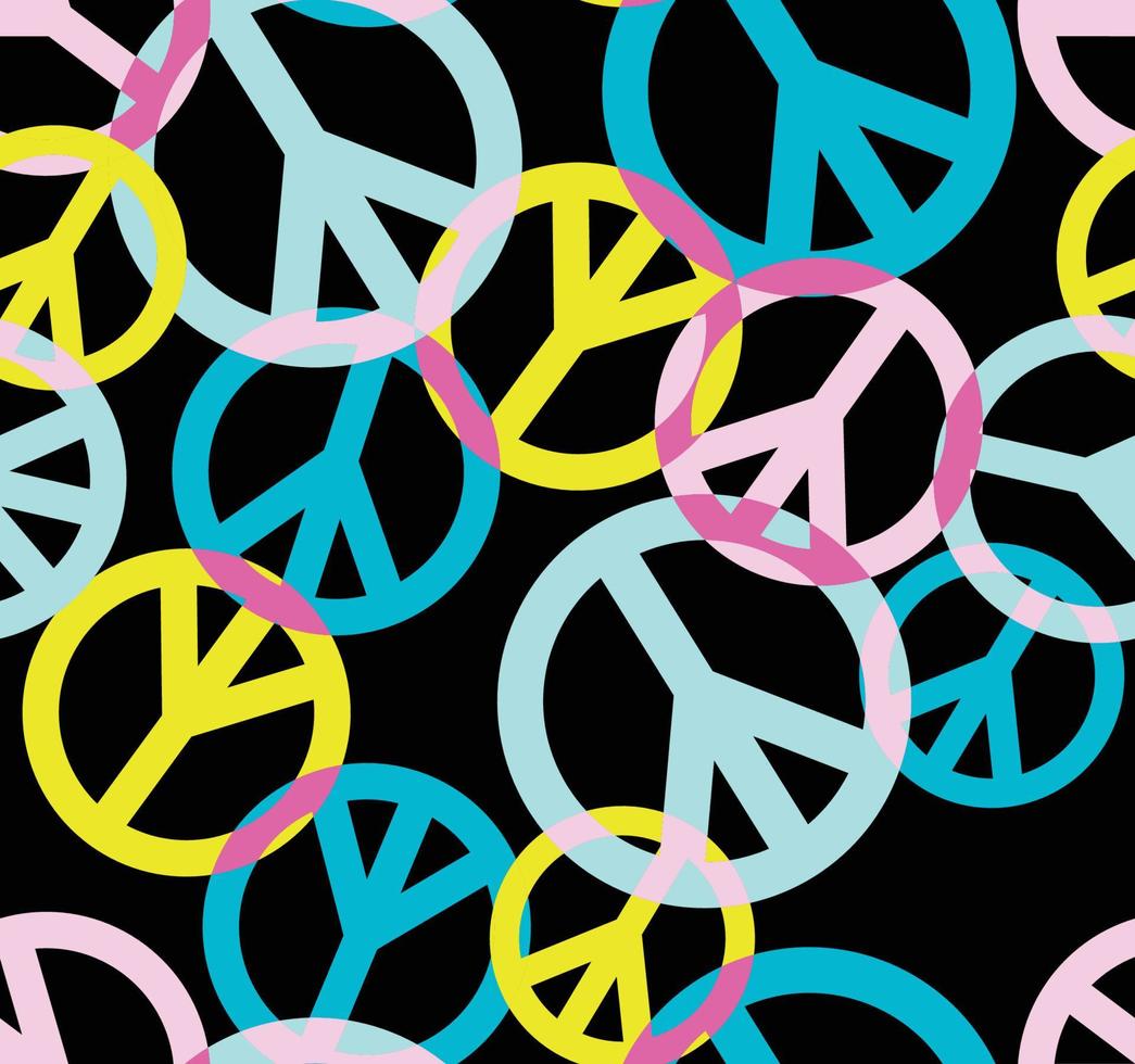Peace sign repeat seamless pattern vector