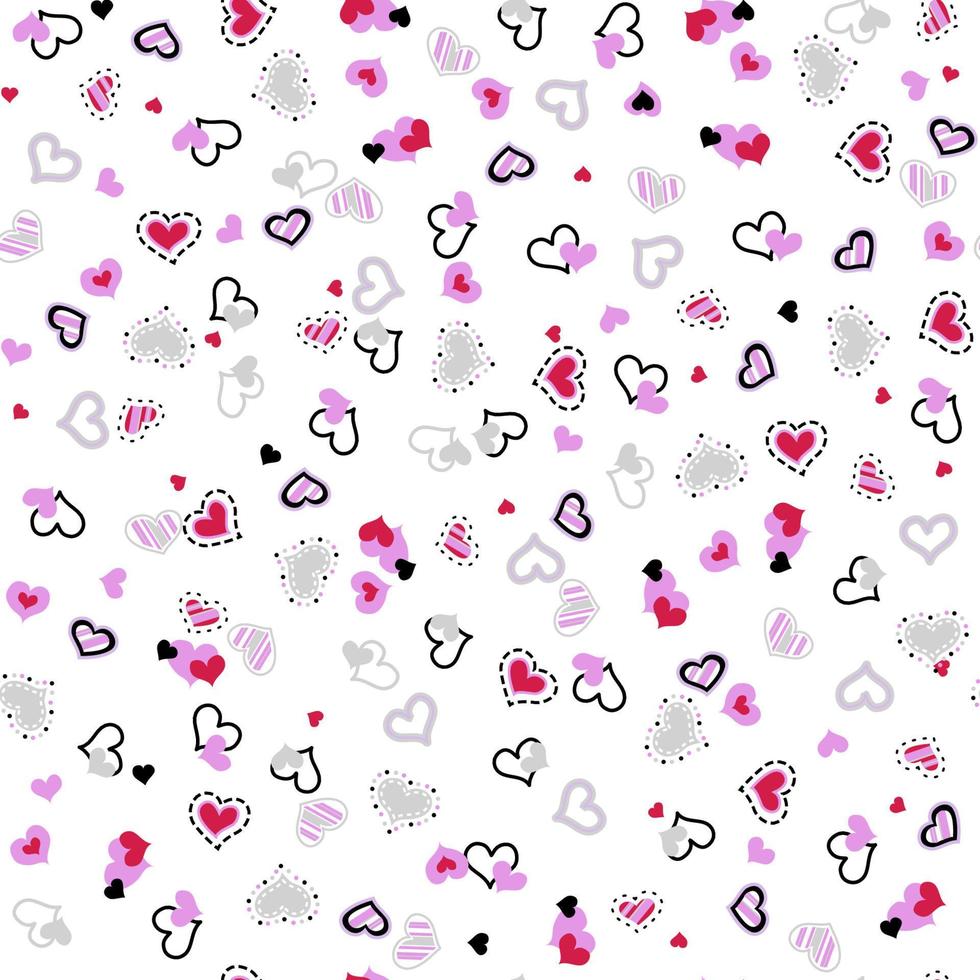 Love heart seamless repeat all over pattern vector