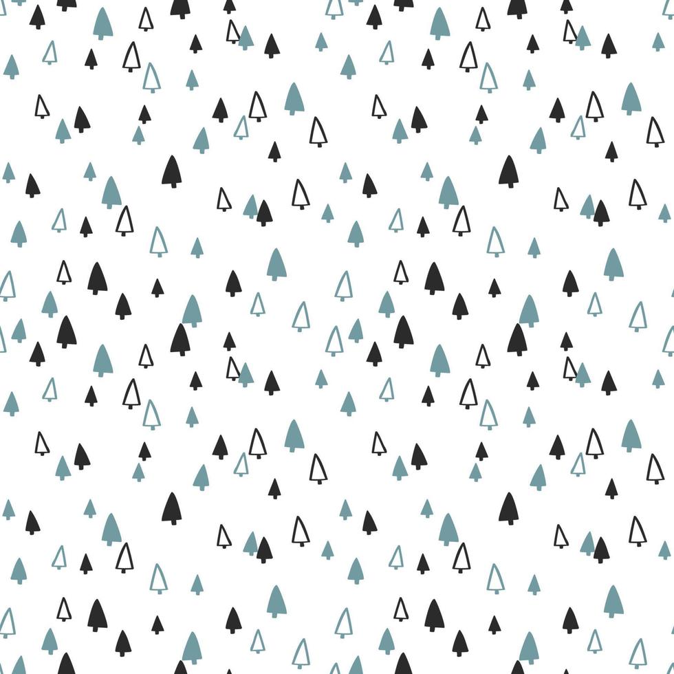 Trees repeat seamless pattern print vector
