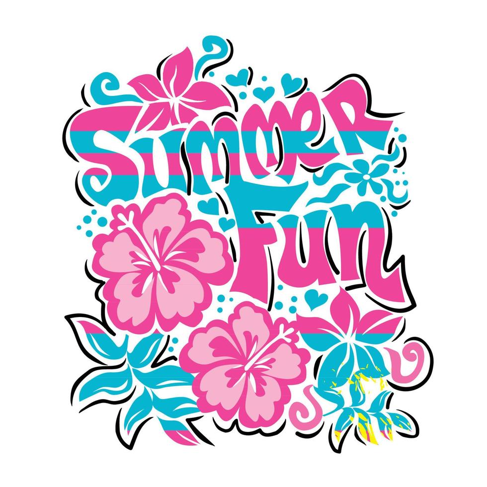 Hawaii styled vector placement print