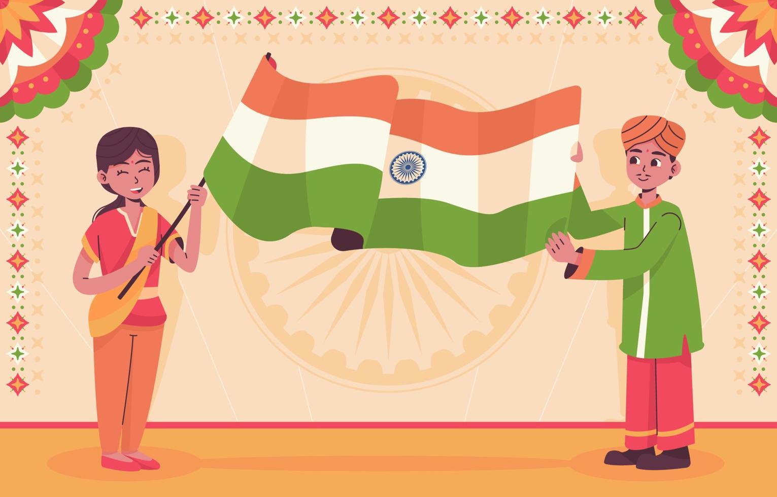 India Independence Day Background vector