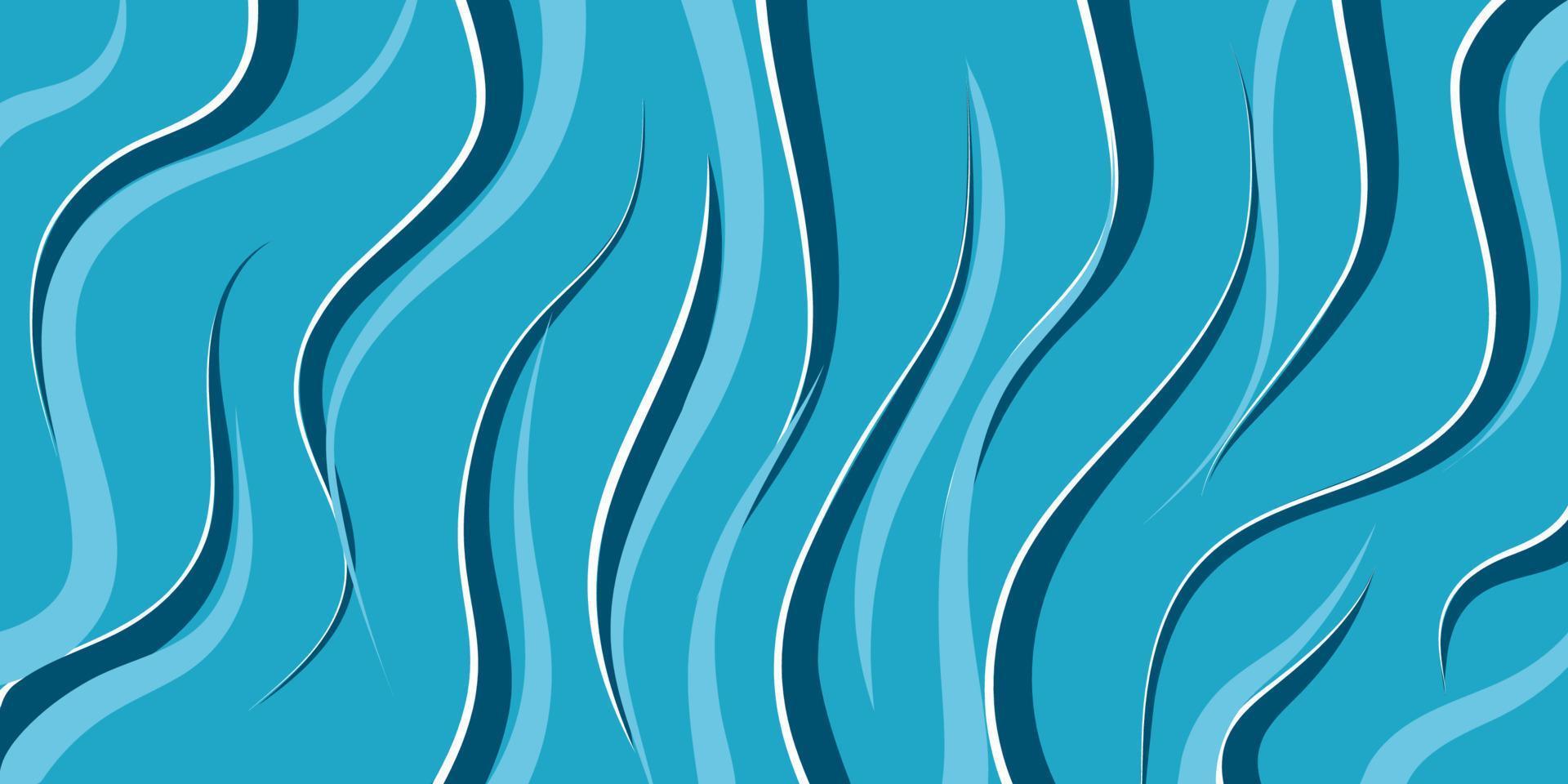 Vector abstract blue stripped background for design. Dark and light repeated waves. Water pattern for print, web, texture element.