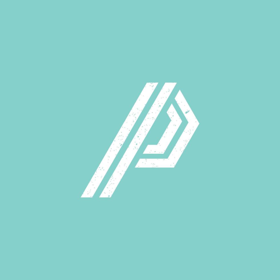 abstract initial letter PP logo in white color isolated in blue cyan background applied for online tourism agency logo also suitable for the brands or companies that have a same initial name vector