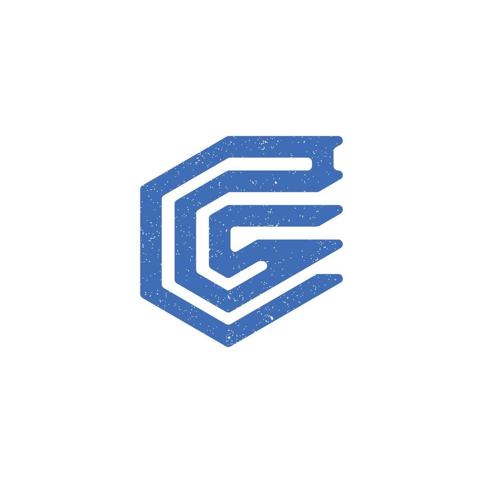 abstract initial letter CC logo in blue color isolated in white background applied for business and consulting logo also suitable for the brands or companies that have a same initial name vector