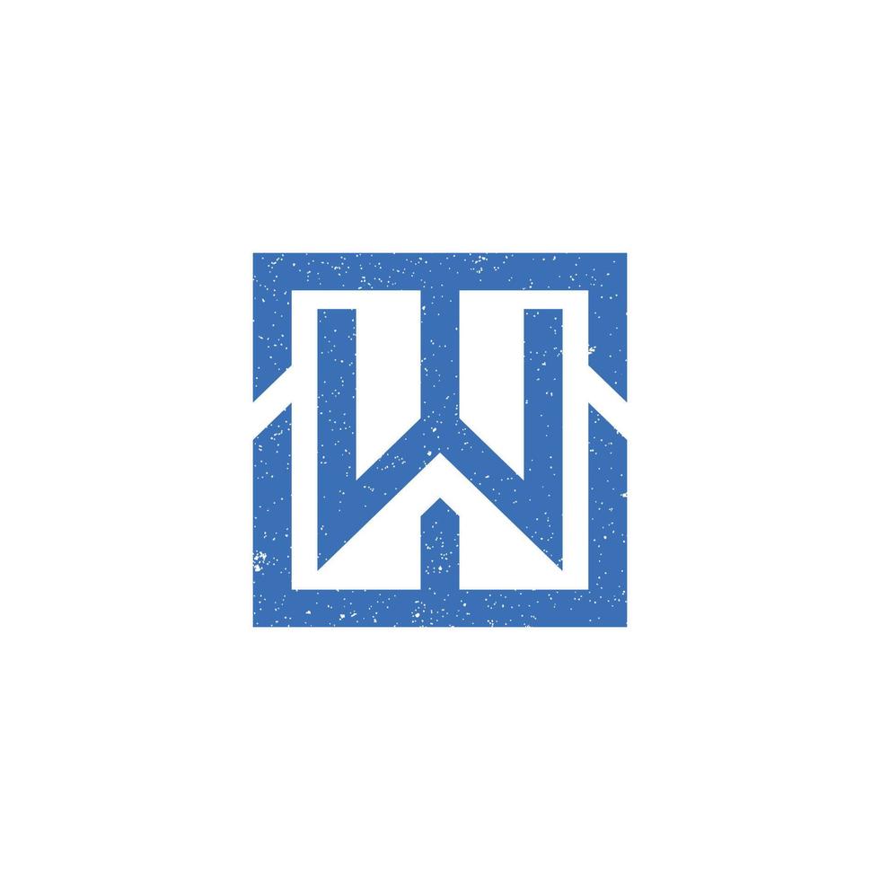abstract initial letter WT logo in blue color isolated in white background applied for trucking parts company logo also suitable for the brands or companies that have initial name TW vector