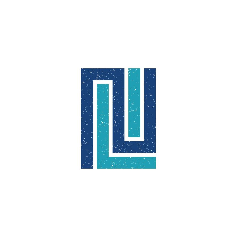 abstract initial letter NLI logo in dark blue color isolated in white background applied for attorney and law logo also suitable for the brands or companies that have initial name ILN vector