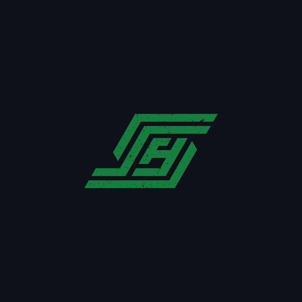 abstract initial letter HD logo in green color isolated in black background applied for venture capital firm logo also suitable for the brands or companies that have initial name DH vector