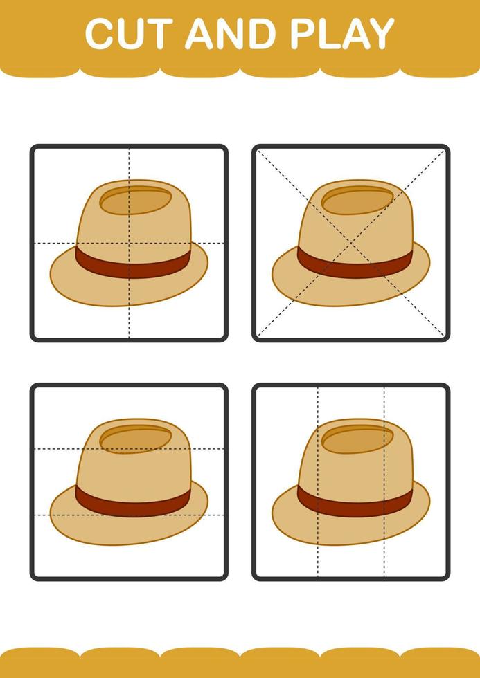 Cut and play with Fedora Hat vector