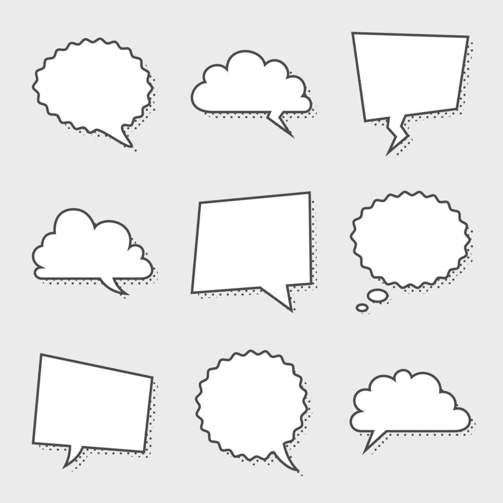 Collection of speech bubbles isolated vector