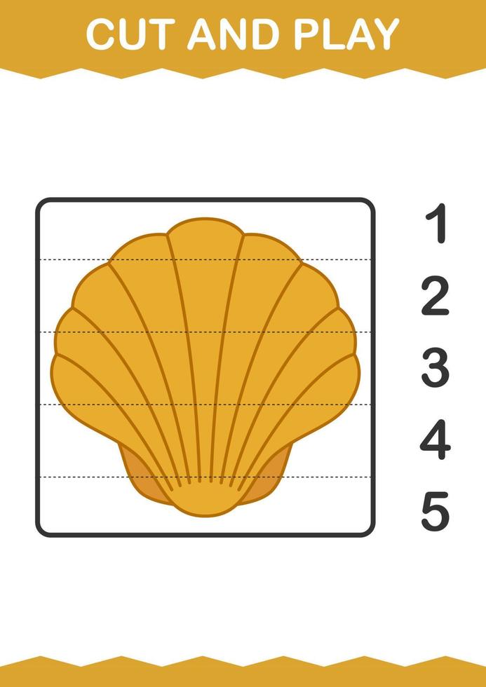 Cut and play with Seashell vector