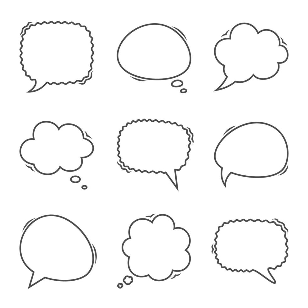 Collection of speech bubbles isolated vector