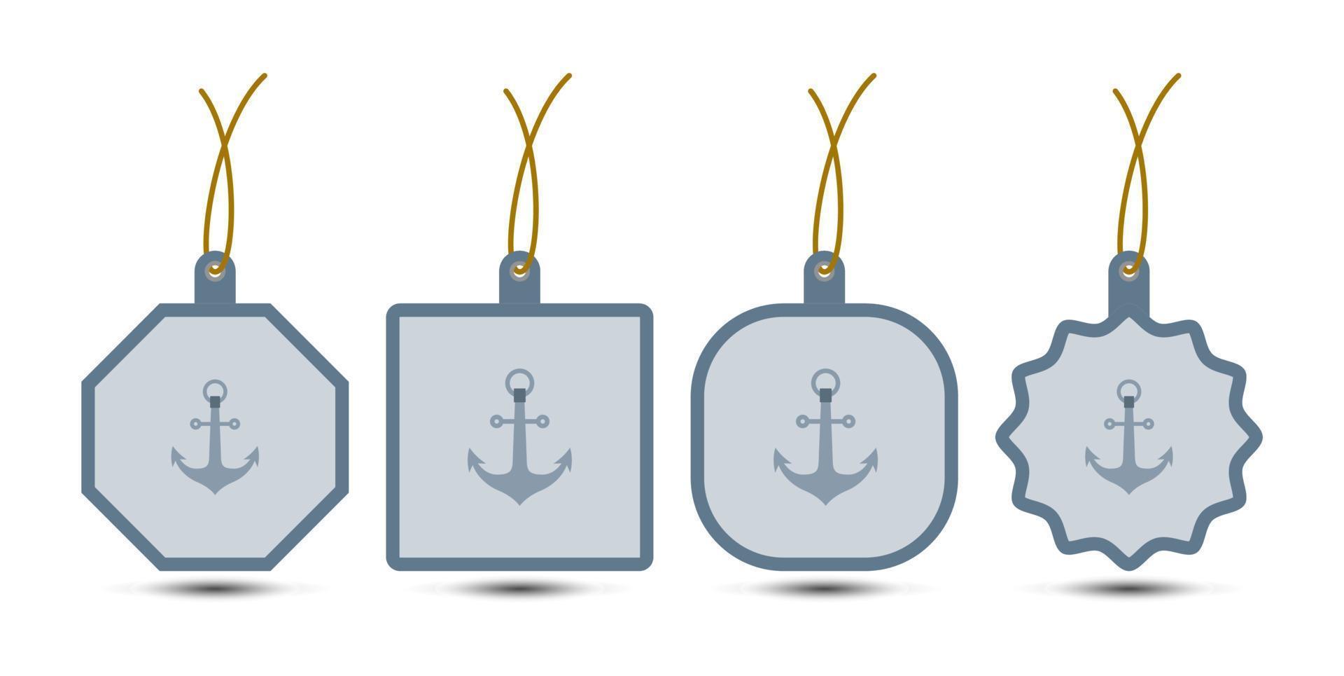 Set of Anchor tags with cord vector