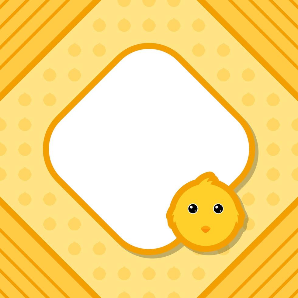 Greeting card template with Chicken vector