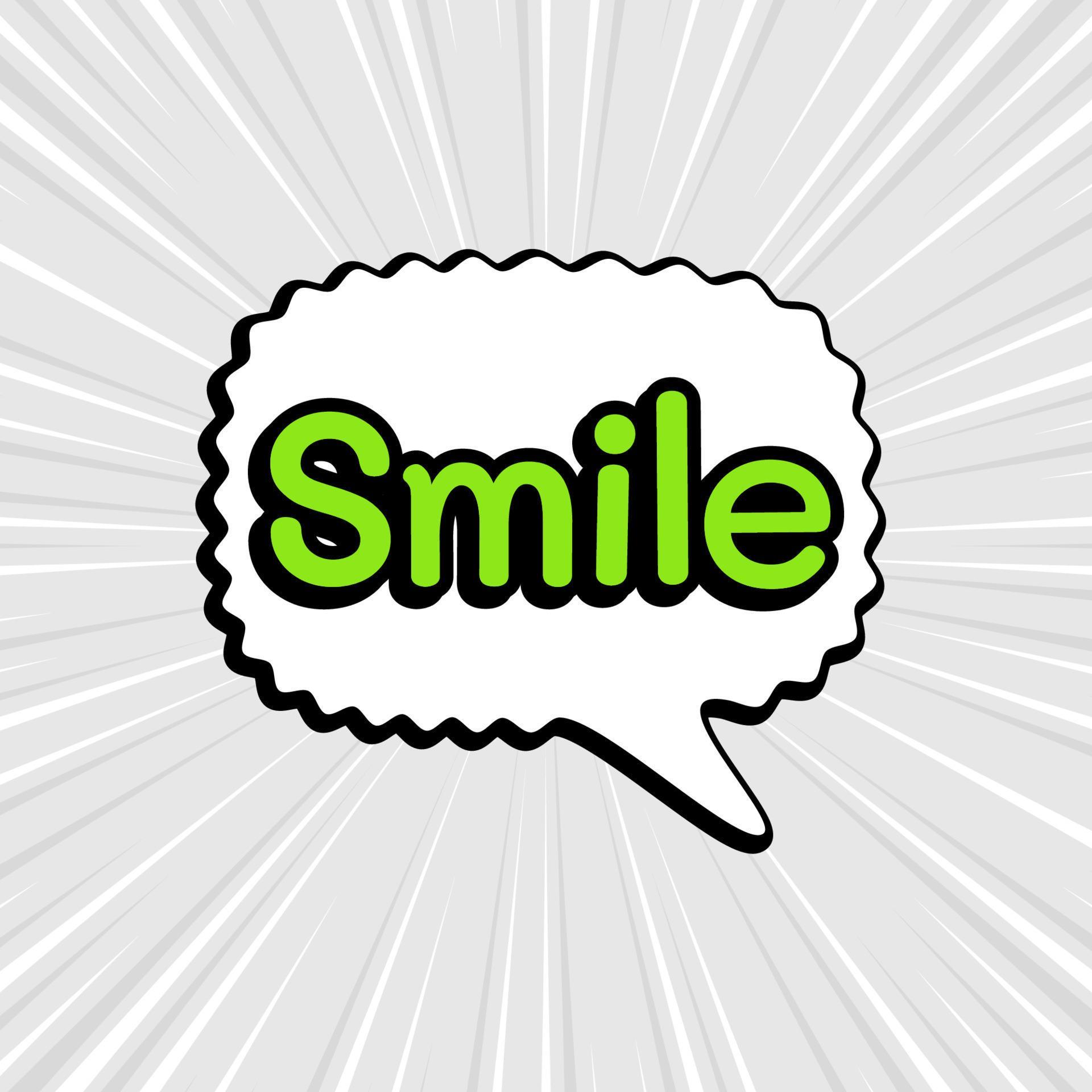 Comic speech bubbles isolated with text SMILE 8827244 Vector Art at