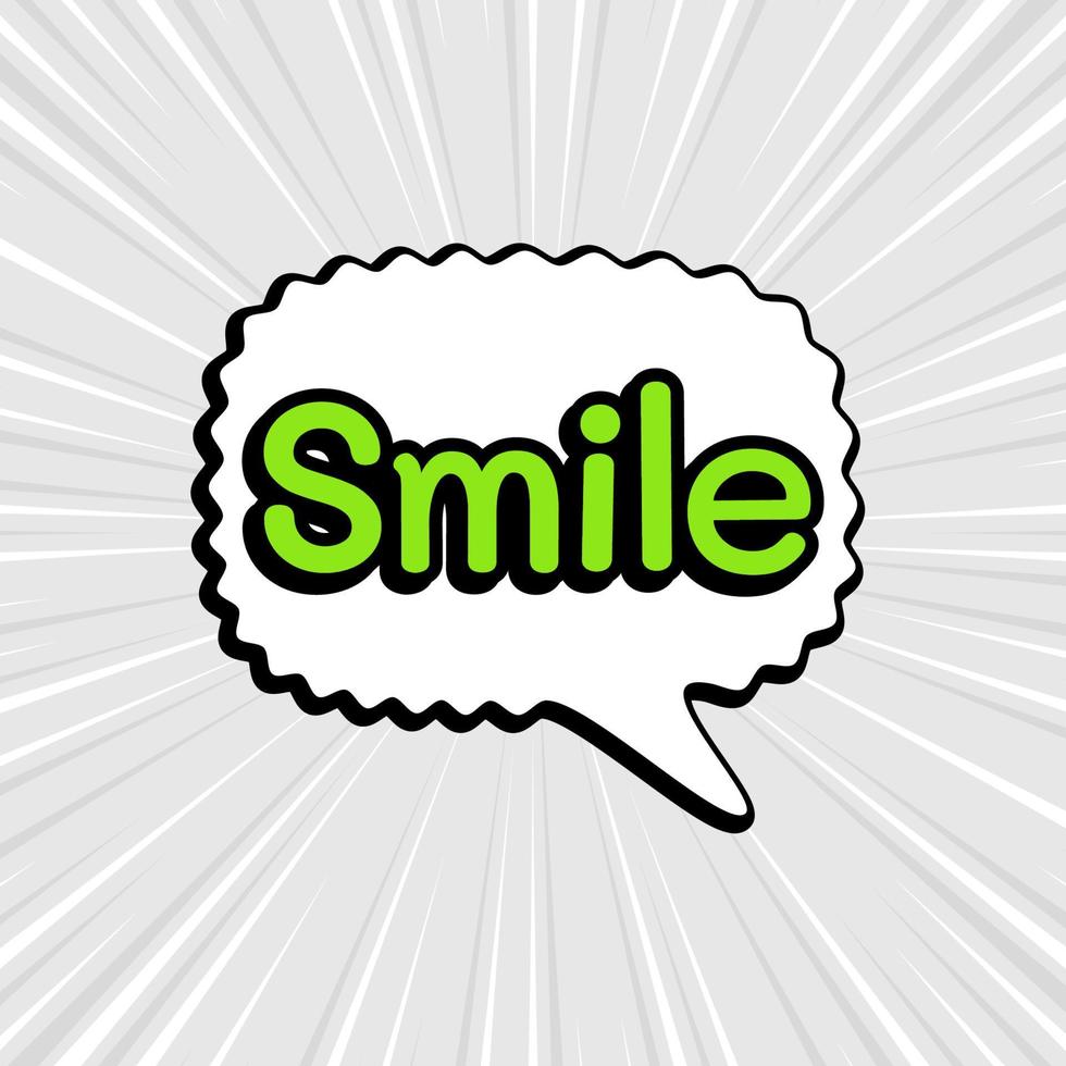 Comic speech bubbles isolated with text SMILE vector