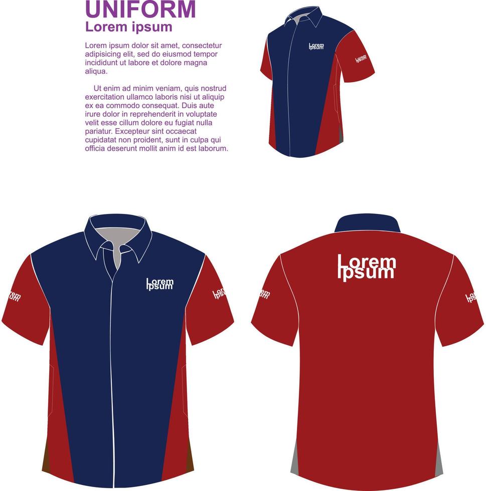 uniforme deportivo elegante vector