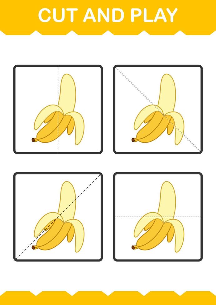 Cut and play with Banana vector