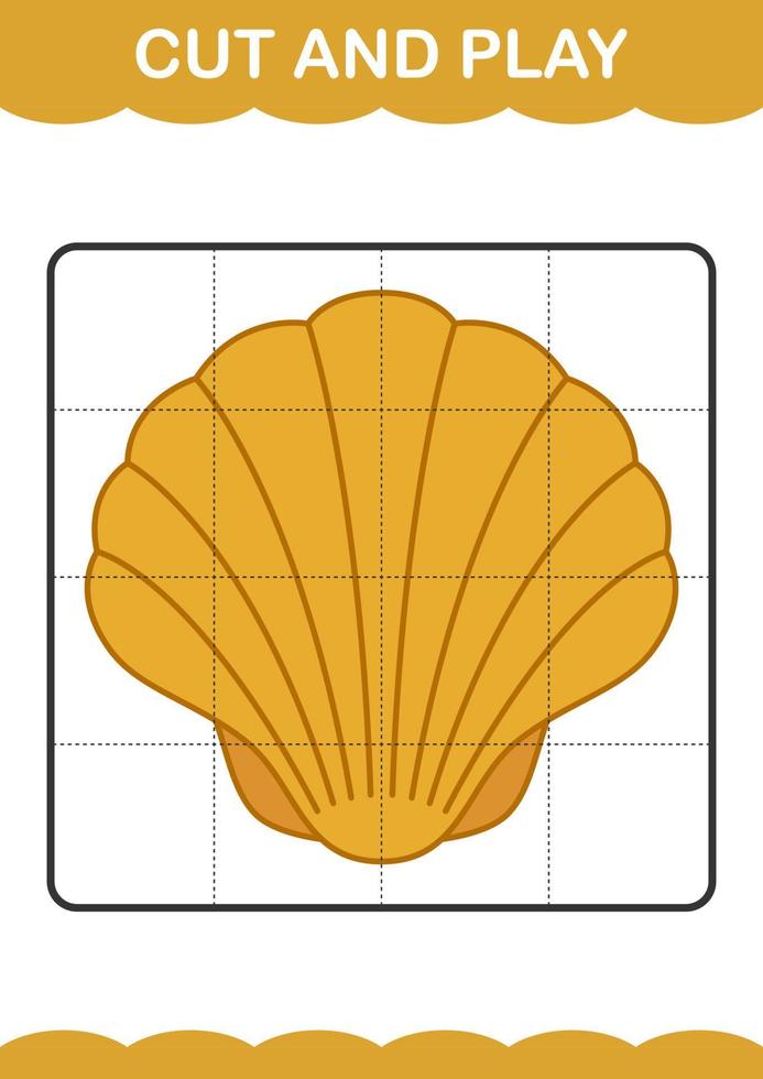 Cut and play with Seashell vector