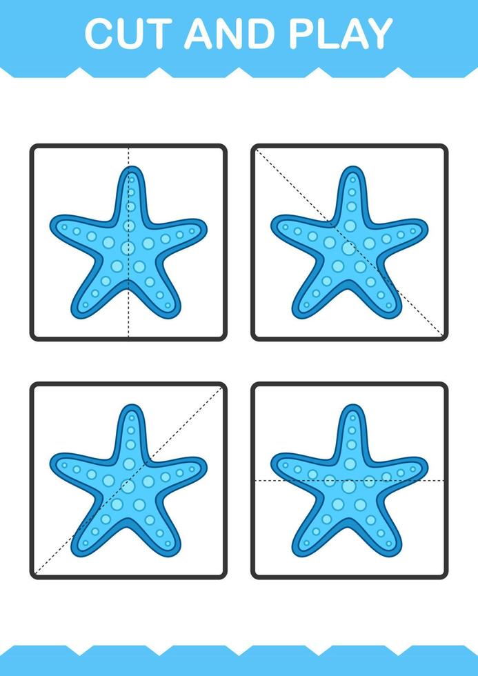 Cut and play with Starfish vector