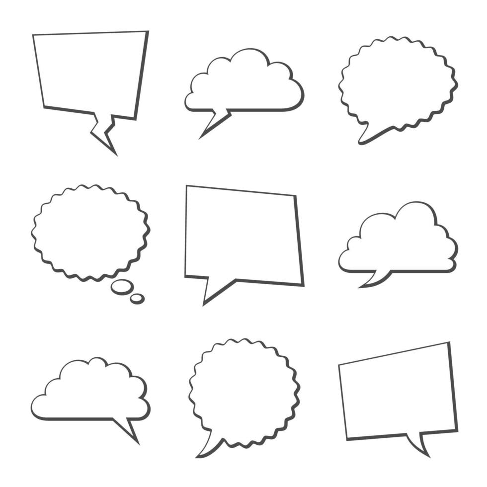 Collection of speech bubbles isolated vector