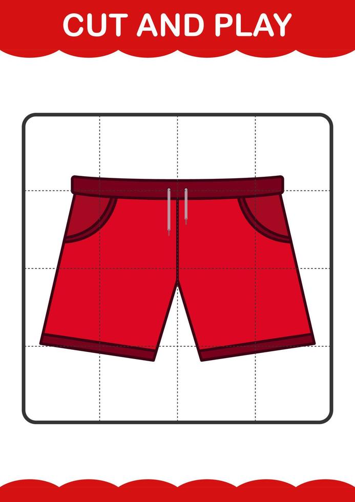 Cut and play with Shorts vector