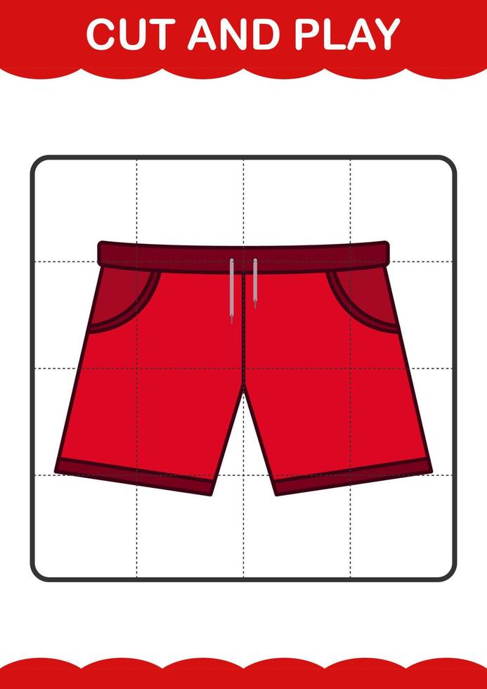 Cut and play with Shorts vector