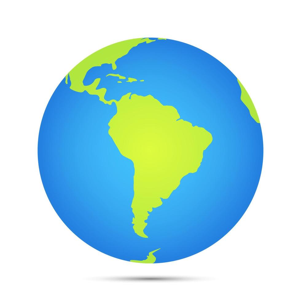 Globe flat design style on white background vector